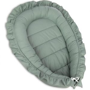 Réducteur de Lit bébé avec volants bébé Cocon Baby Nest nourrissons coussin 100% coton pour lit pour nouveau-né Nid de bébé Pistache