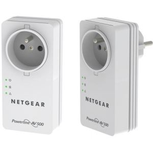 NetGear XAVB5401 - Pack de 2 adaptateurs CPL 500 Mbps avec prise filtrée