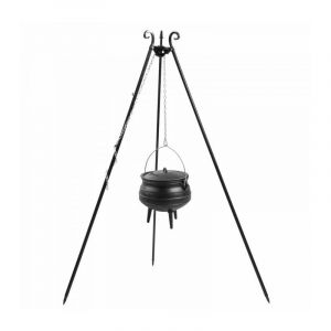 Cook King - Barbecue Marmite africaine 6 l en fonte sur Trépied 180 cm