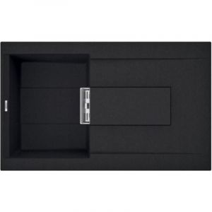 Elleci - vier granit noir mincio 1 bac 1 égouttoir