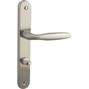 Alpertec Garniture sur plaque bristol alu nickel mat condamnation entraxe 195mm