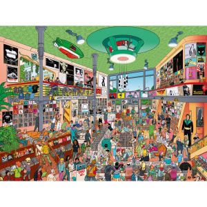 Heye Puzzle 1500 pièces : magasin de disques triangulaire