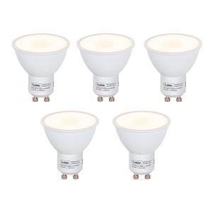 Lot de 5 ampoules LED GU10 avec capteur crépusculaire 5W 380lm 2700K