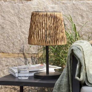 STAR TRADING Lampe de table LED Cesta 48cm brun/noir Plastique/métal