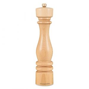 Cole & Mason H233013 London Moulin à poivre en hêtre naturel Precision+ Mécanisme carbone Moulin à poivre avec mouture réglable en bois de hêtre 300 mm