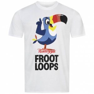 KELLOGGS Froot Loops Toucan Hommes T-shirt POMTS404WHT