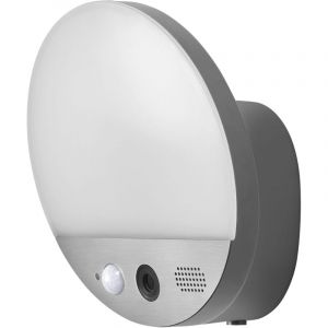 Osram Luminaire extérieur SMART+ avec caméra HD et détecteur de mouvement, contrôle WiFi, lumière blanc chaud 3000K, protection IP44 pour porte d'entrée et garage