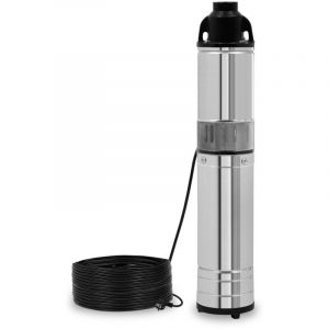 Eberth Pompe pour puits profond 4' en acier inoxydable, électrique 750 w, diamètre 4 pouces (10 cm), filetage de raccordement 1 1/4 pouce, câble