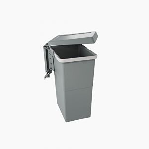 Elletipi PBN asg44 ligne Swing 2.0 Poubelle Automatique de porte en plastique Grande Capacité 24 litres, nylon, gris foncé, l.34 cm H.47 cm p.26 cm