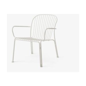 &tradition Chaise de jardin large avec accoudoirs en acier ivoire Thorvald SC101