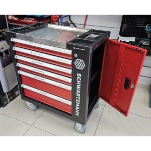 Image de Servante d&iquest;atelier 6 tiroirs + 164 outils Chrome Vanadium &iquest; chariot atelier m&eacute;tal robuste & mobile