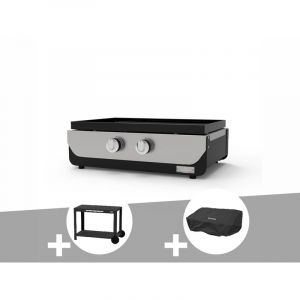 Le Marquier Plancha original gaz 260 duo + desserte + housse de protection