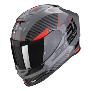 Scorpion Casques intégraux Exo R1 Evo Carbon Air Final Grey Black Red