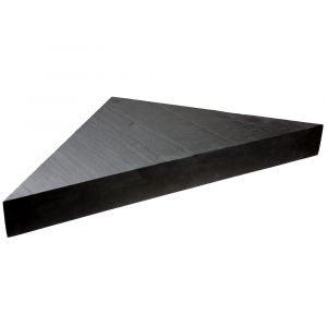 Banc d'angle pour douche en pierre naturelle 53 x 53 x 8 cm - coloris graphite