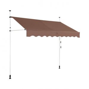 Coast Sunshade Without Drilling 350 cm Wide Brown - Réglable en hauteur et résistant aux UV