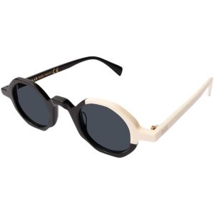 Xlab Unisex Tahiti Lunettes de soleil Ac&eacute;tate Noir Fum&eacute;e G&eacute;om&eacute;trique Polaris&eacute;