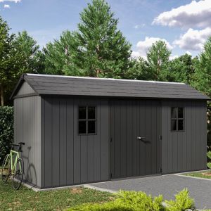 Keter Abri de jardin Newton Plus 1575 L.453 x P.201 x H.234 cm 10,94 m² gris anthracite
