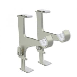 Lot de 2 supports pour coffre volet roulant nickel givr&eacute; D28/20