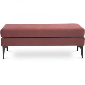 Sicaan - Banc/bout de lit max velours vieux rose