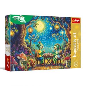 Trefl The ik Family, Inspired by Art, Rencontre au caf&eacute; - 100 pi&egrave;ces - Puzzles color&eacute;s avec des Personnages de Contes de f&eacute;es, Amusement pour Les Enfants &agrave; partir de 5 Ans