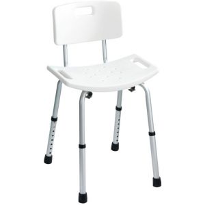 Wenko Tabouret de salle de bain avec dossier Secura