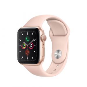 Apple Watch Watch Series 5 GPS 40mm, Boitier Aluminium Or avec Bracelet Sport Rose