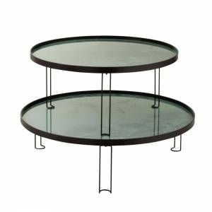 Image de Lot de 2 Tables B es "Marbrés" 94cm Noir & Vert d'Eau Prix