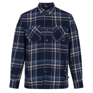 Regatta Thamos Homme Chemise &Agrave; Carreaux Doubl&eacute;e Polaire &Agrave; Manches Longues, Navy Check, 3X-Large