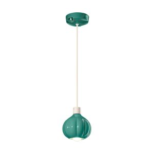 Suspension en céramique turquoise 13x14cm Afoxé - Ferroluce