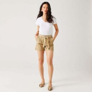 PROMOD Short Short à pinces + ceinture - Couleur FR 34,FR 36,FR 38,FR 40,FR 42,FR 44 - Taille Beige