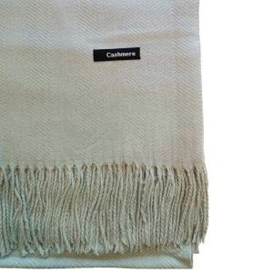 Les Tr&eacute;sors de Lily Tion ! &Eacute;charpe Laine Cachemire 'highlands' Vert D'eau (Zigzag) - 200x70 Cm