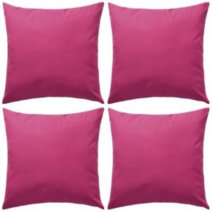 Image de VidaXL Oreiller d'Extérieur Coussin Décor Maison 4 pcs 45 x 45 cm Rose