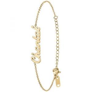 Bracelet personnalis&eacute; - SC Crystal - Dor&eacute; - Acier inoxydable - Longueur 16cm (+5cm de rallonge)