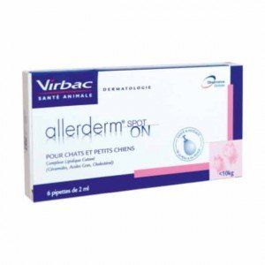 Virbac Allerderm Spot-On moyens et grands chiens de plus de 10 kg - 6 pipettes