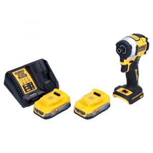 Dewalt DCF850E2 Visseuse &agrave; chocs sans fil 205 Nm 1/4" 18V Brushless + 2x Batteries 1,7Ah + Chargeur