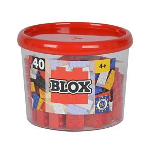 Simba Toys Ensemble de Blocs de Construction - Blox 8 - 40 Pièces - Rouge - 104118875