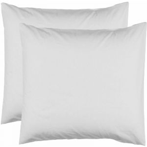 2 Taies d'Oreiller 63 x 63 cm - Blanc