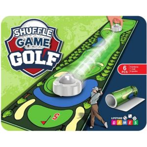 Lifetime Games Jeu de table Shuffle Bowling - Jeu de quilles complet - Thème Golf - 90 x 20 x 3 cm
