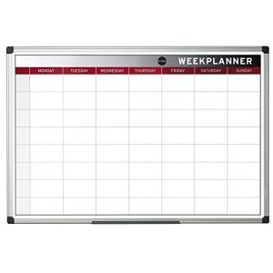 Image de Bi-office Earth - Tableau Planning Magnétique Hebdomadaire avec Cadre en Aluminium 90 x 60 cm GA0333790