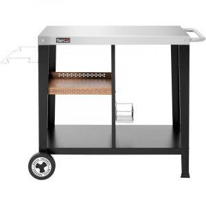 Royal Gourmet - Desserte Extérieure pour Plancha - Chariot pour Barbecue avec Dessus de Table en Acier Inox 85 x 50cm Style Vintage Industriel