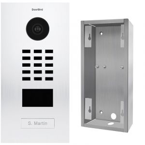 Image de Doorbird Portier vidéo IP lecteur de badge RFID + Boitier de montage apparent - D2101V RAL 9016 KIT 2 - Blanc