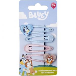 Bluey - Accessoires pour cheveux à paillettes pour filles - Ensemble de crochets pour enfants avec personnages de Bluey et Bingo