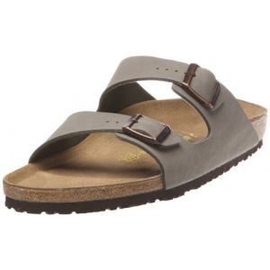 Image de Birkenstock Arizona, Sandales Bout ouvert mixte adulte, Gris (Stone) 41 EU (étroit)