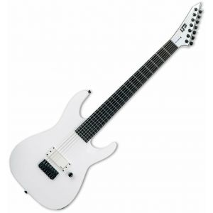 Ltd M7BHTARM SWS Guitare électrique Baritone Ht Arctic Metal Snow White Satin