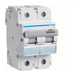 Hager Disjoncteur 2P 15kA courbe C 100A 3modules HMC290