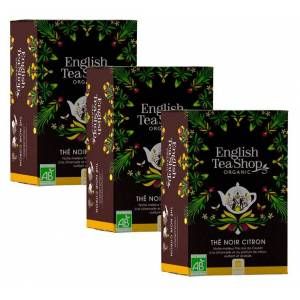 Image de English tea shop Pack Thé noir Bio Citron - 3x20 sachets - Bio