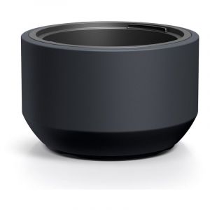 Spetebo - Jardinière en plastique avec pied conique - 39 x 24 cm - Pot de fleurs design en anthracite avec insert pour plantes - Jardin Jardin