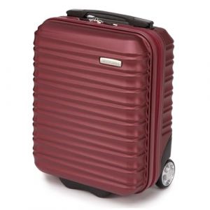 WITTCHEN Valise de Voyage Bagage à Main Valise Cabine Valise Rigide en ABS avec 4 roulettes pivotantes Serrure à Combinaison Poignée télescopique Groove Line Taille XS Bourgogne