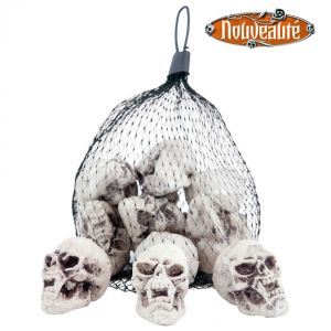 Ptit Clown re63810 - Filet de 12 crânes en plastique