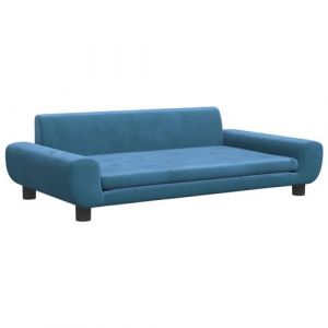 VidaXL Lit pour chien bleu 100x54x33 cm velours Blue